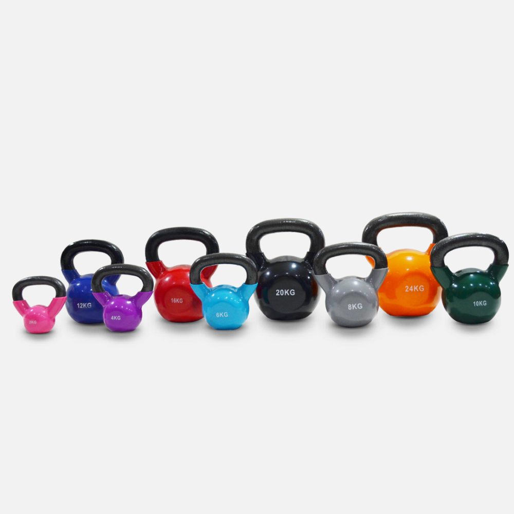 Kettlebell recubiertas en goma conjunto completo