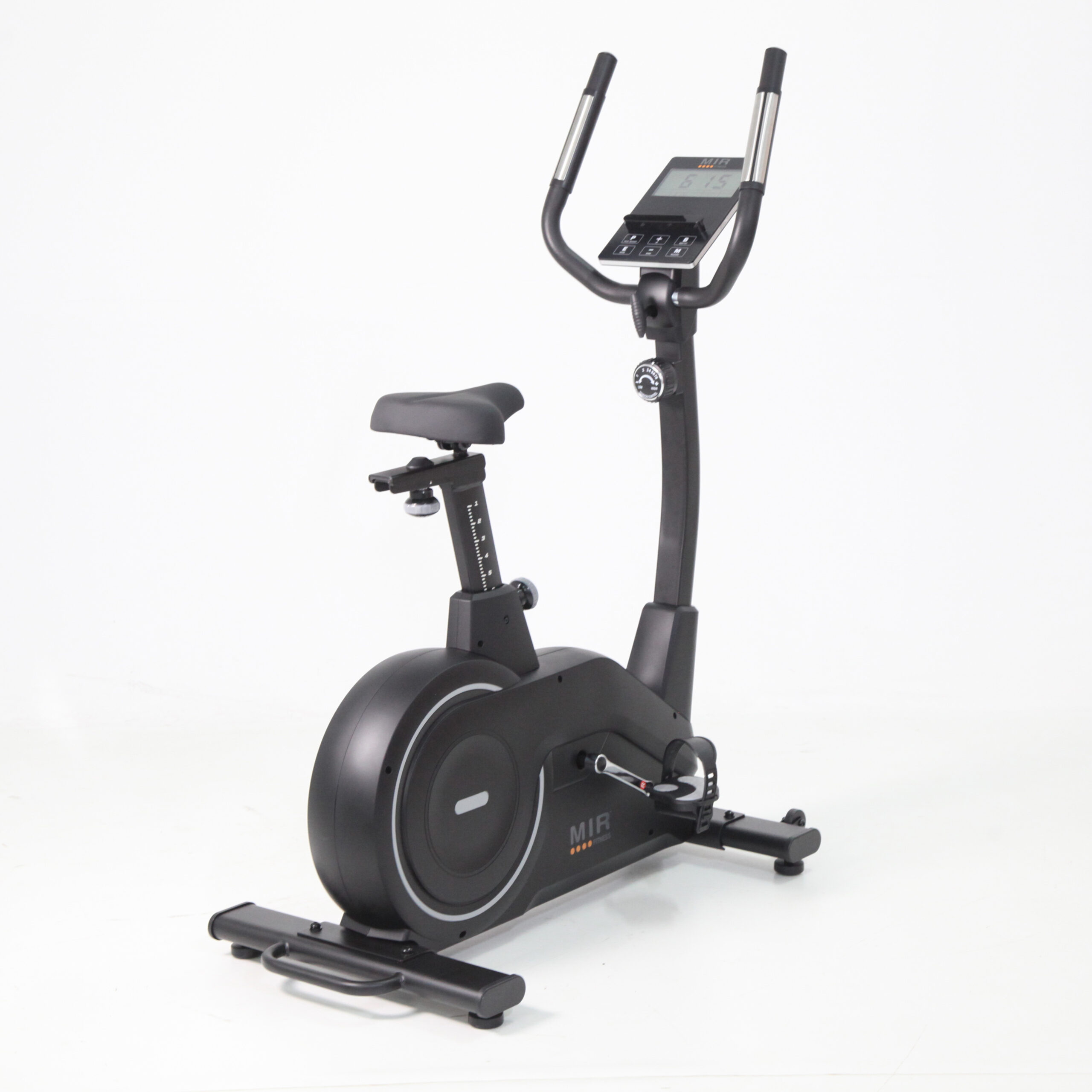 BICICLETA MAGNE虂TICA VERTICAL MIR FITNESS CON PANTALLA LCD